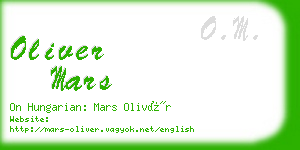 oliver mars business card